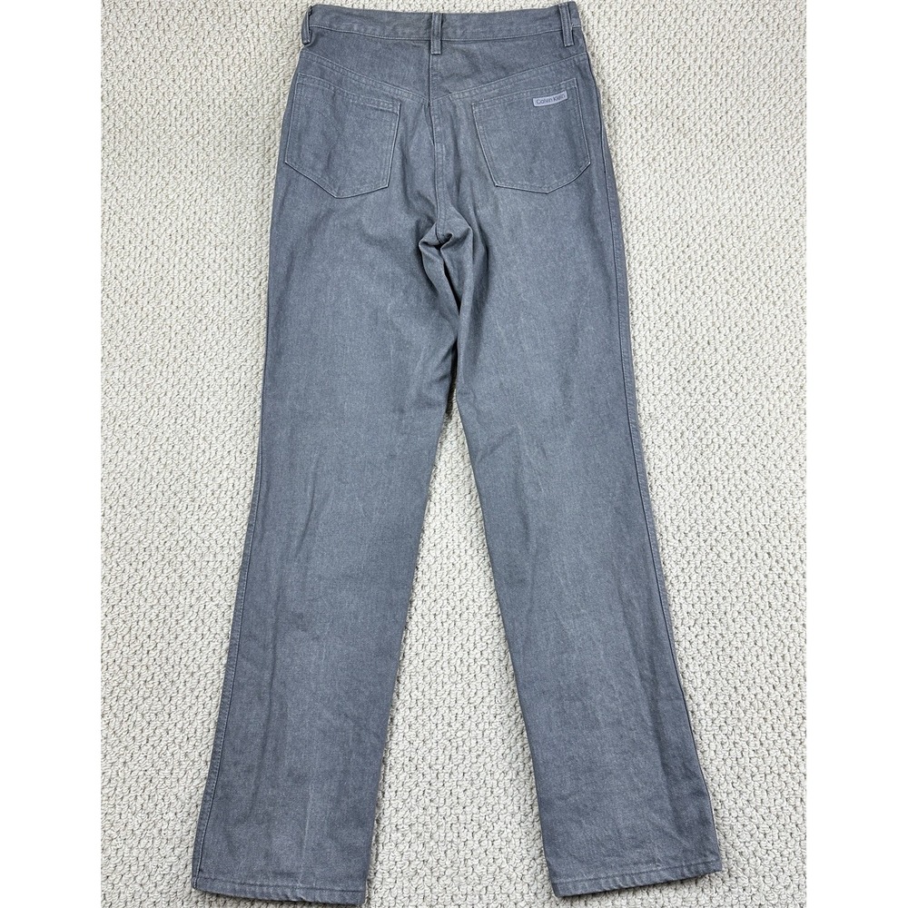 Vtg Calvin Klein Jeans Fits Men 31x35 Gray Straight Leg 80s USA Made Scovill - Picture 2 of 14